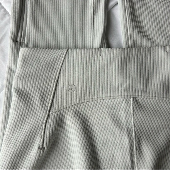 Lululemon Ribbed Softstreme Zip-Leg High-Rise Cropped Pants 25" in Bone - Picture 9 of 11
